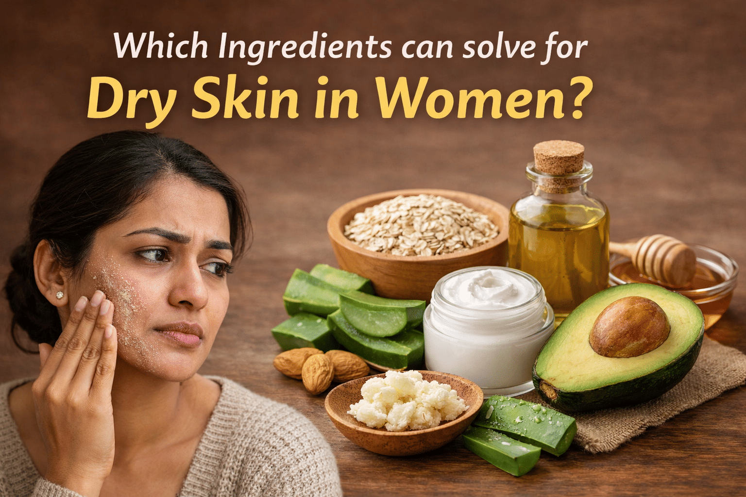 Which Ingredients can solve for Dry Skin in Women