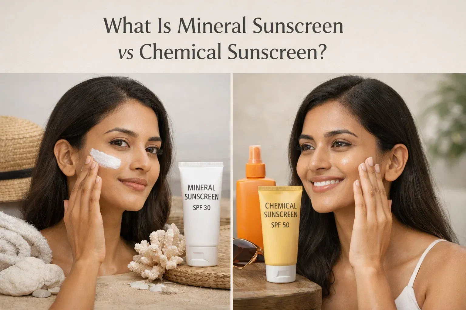 mineral sunscreen vs chemical sunscreen which to choose? 