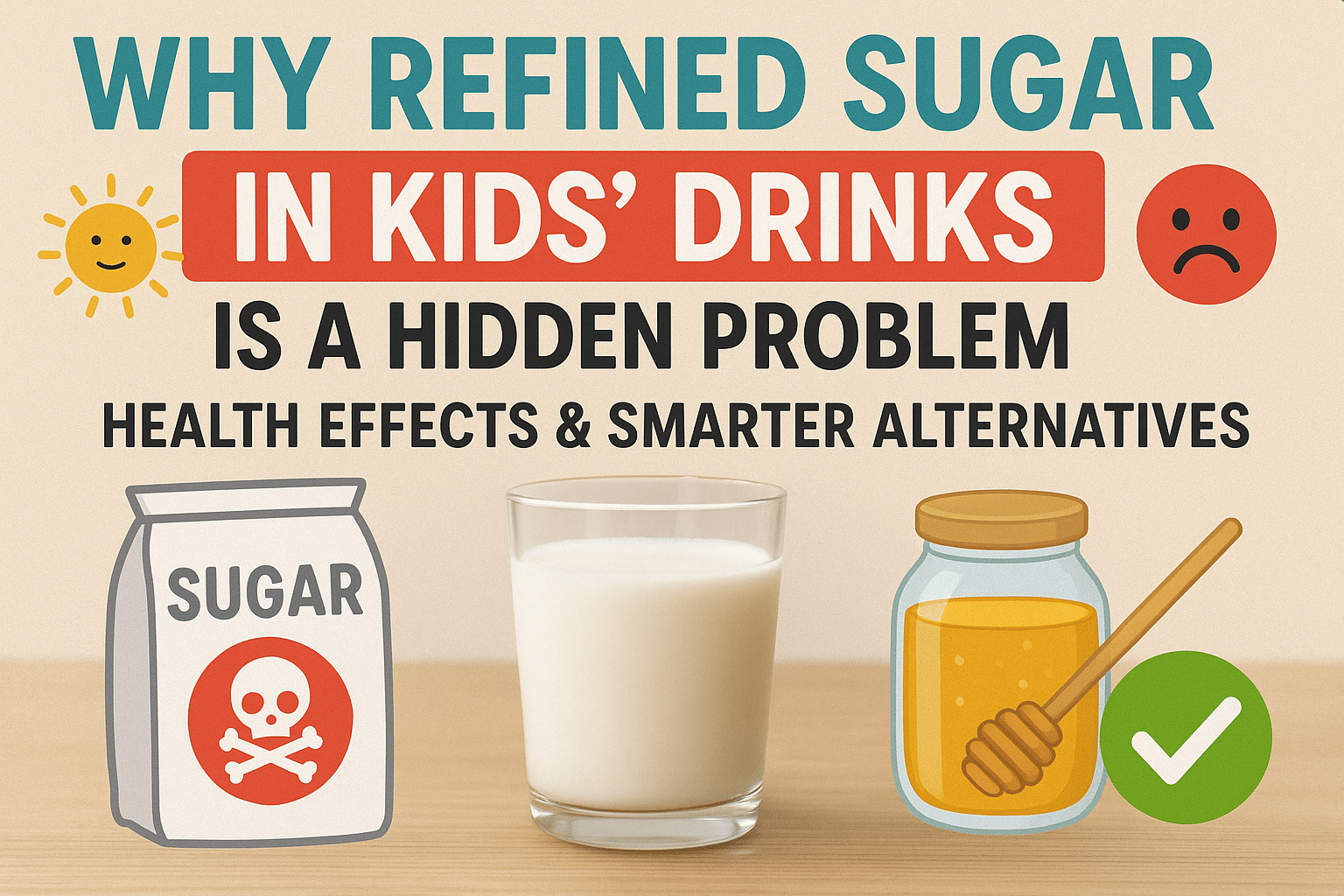Why Refined Sugar in Kids’ Drinks Is a Hidden Problem — Health Effects & Smarter Alternatives