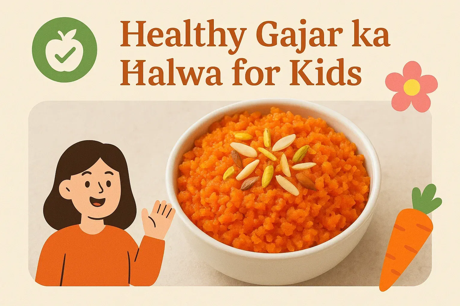 Healthy Gajar ka Halwa for Kids