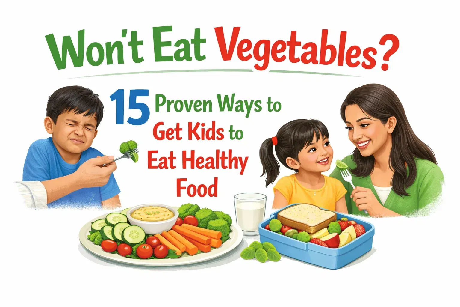 Won't Eat Vegetables? 15 Proven Ways to Get Kids to Eat Healthy Food