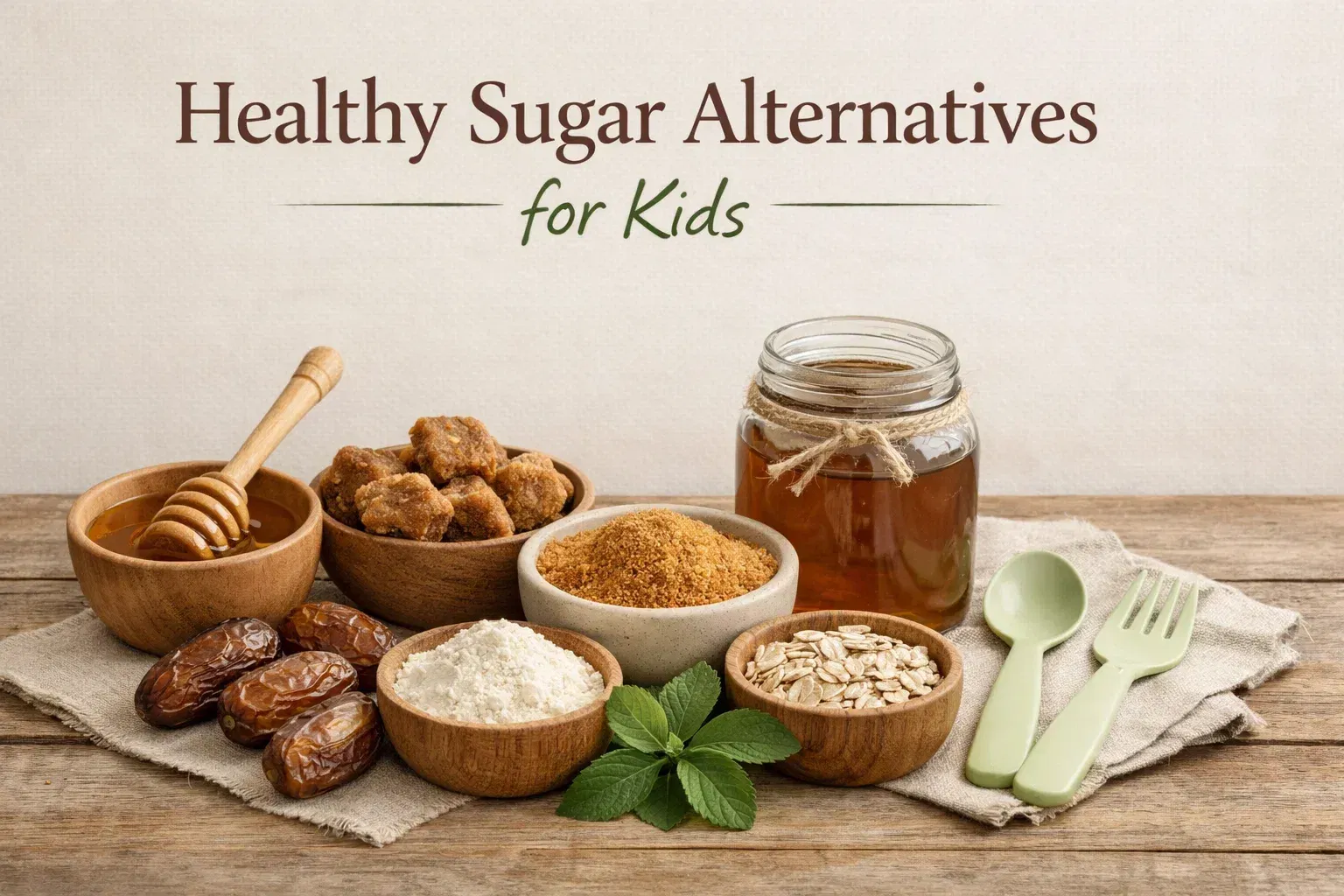 healthy alt for refined sugar in kids food blog thumbnail
