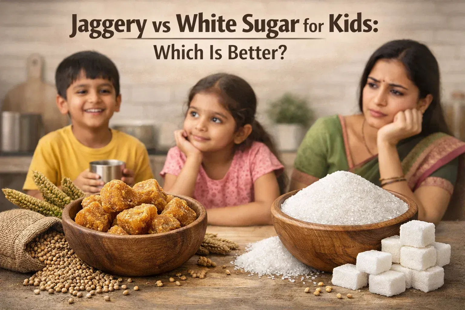 jaggery vs white sugar for kids