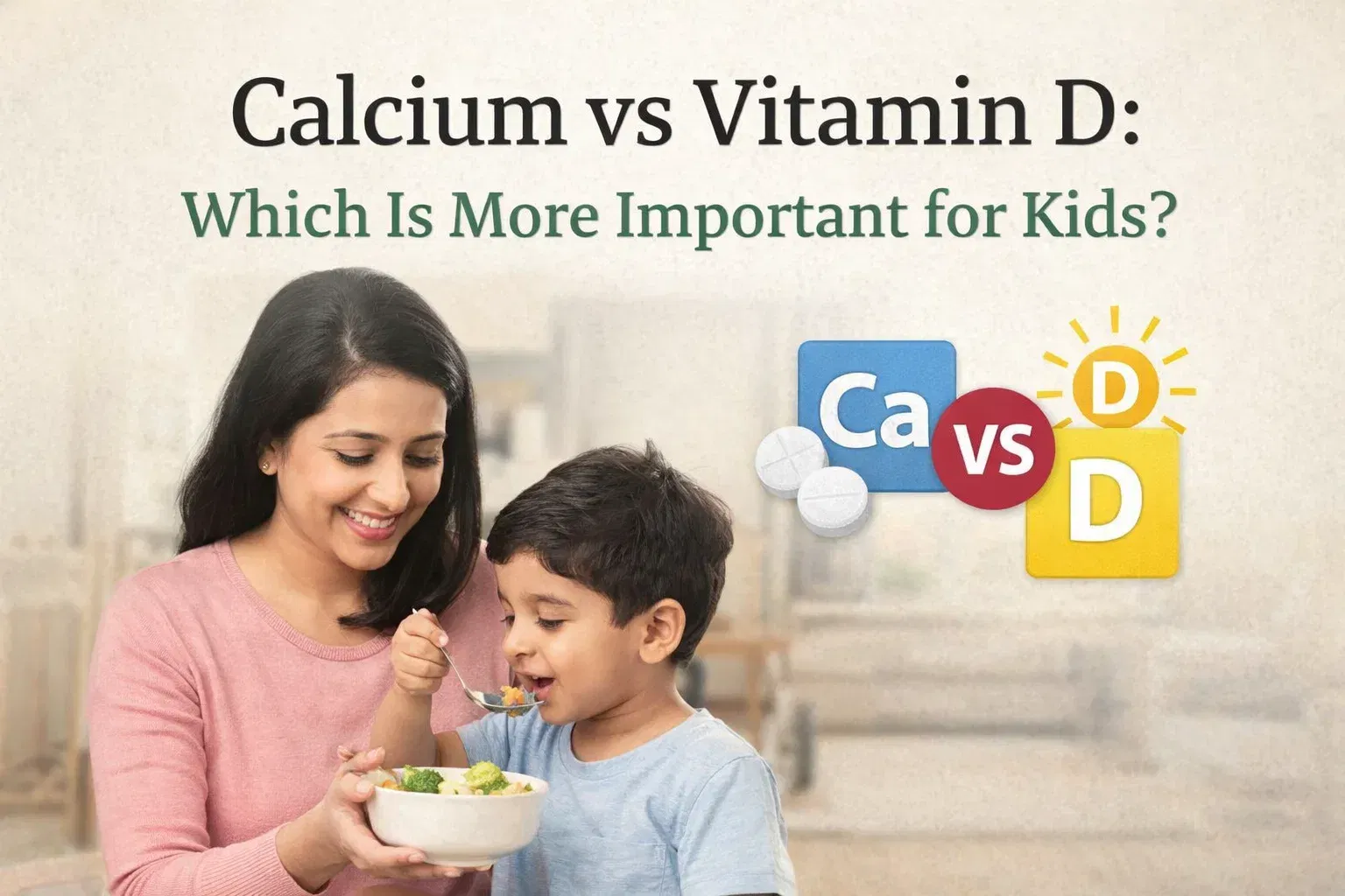 calcium vs vitamin which is improtant for kids