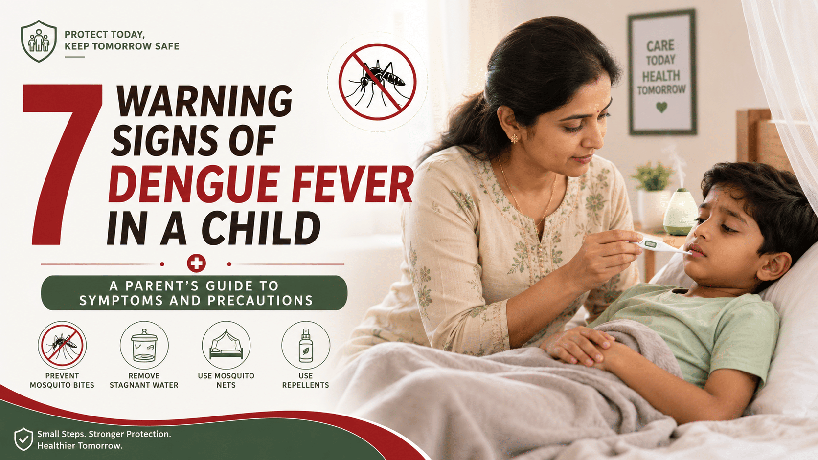 warning signs of dengue fever in a child