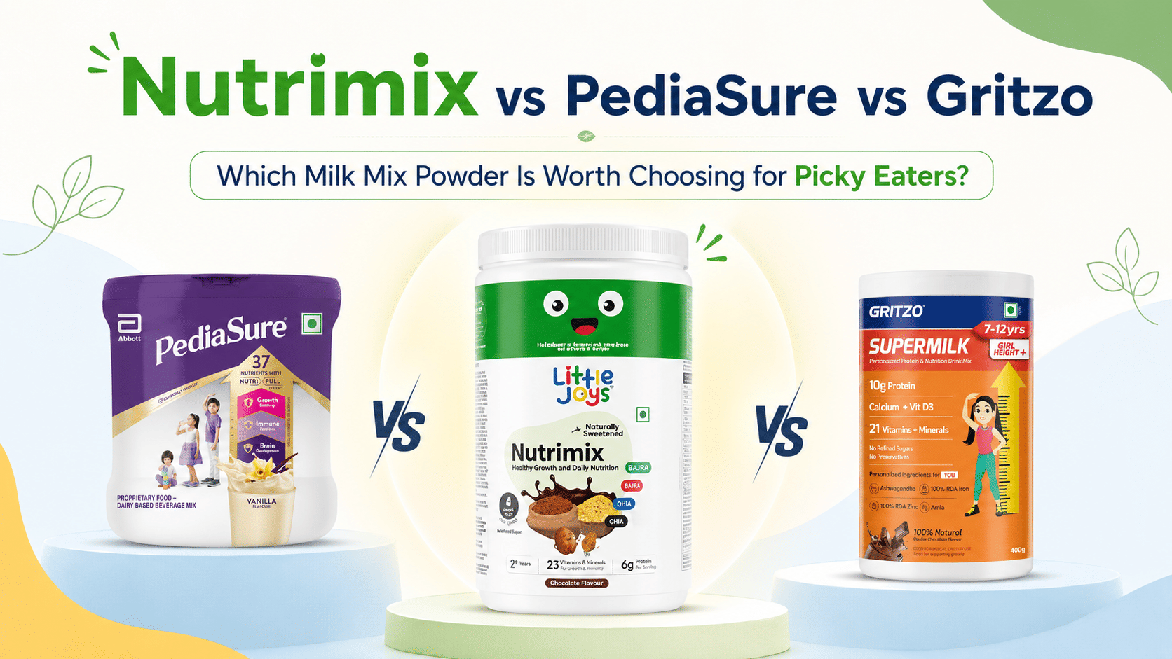 choose nutrimix vs pediasure vs gritzo