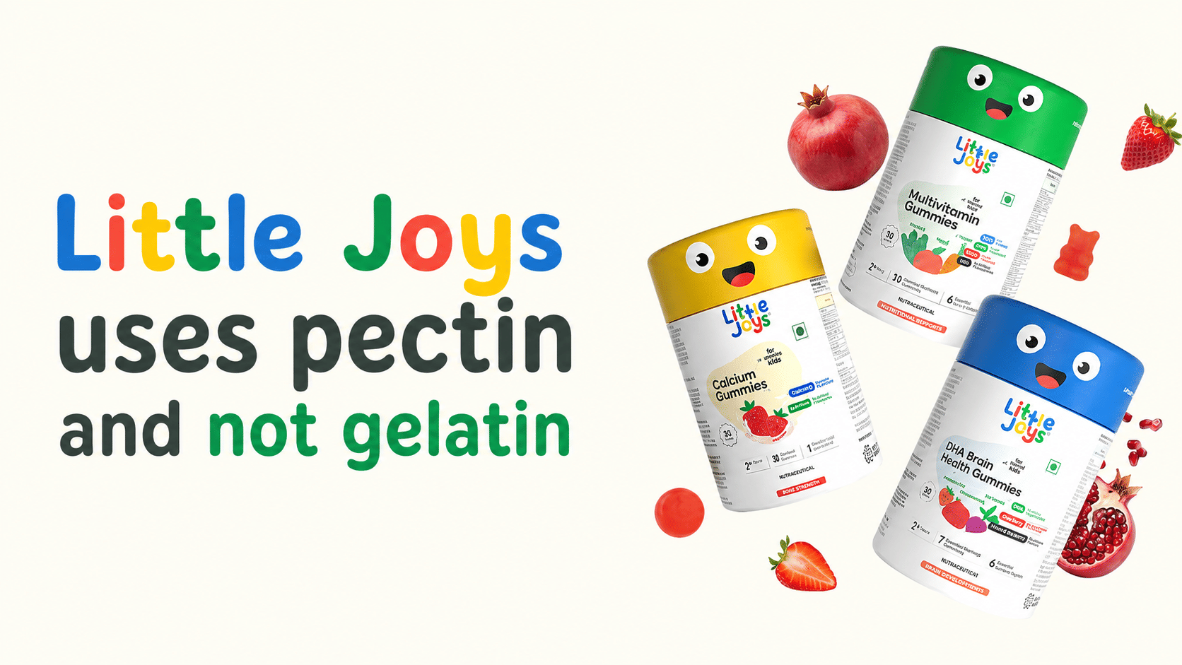 little joys uses pectin over gelatin in their gummies