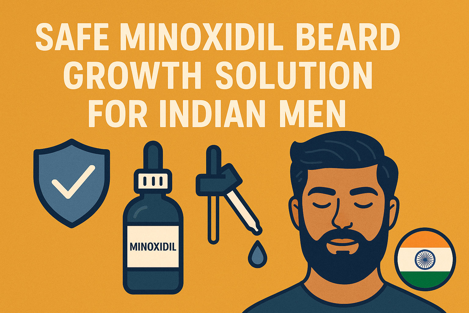 Safe Minoxidil Beard Growth Solution for Indian Men