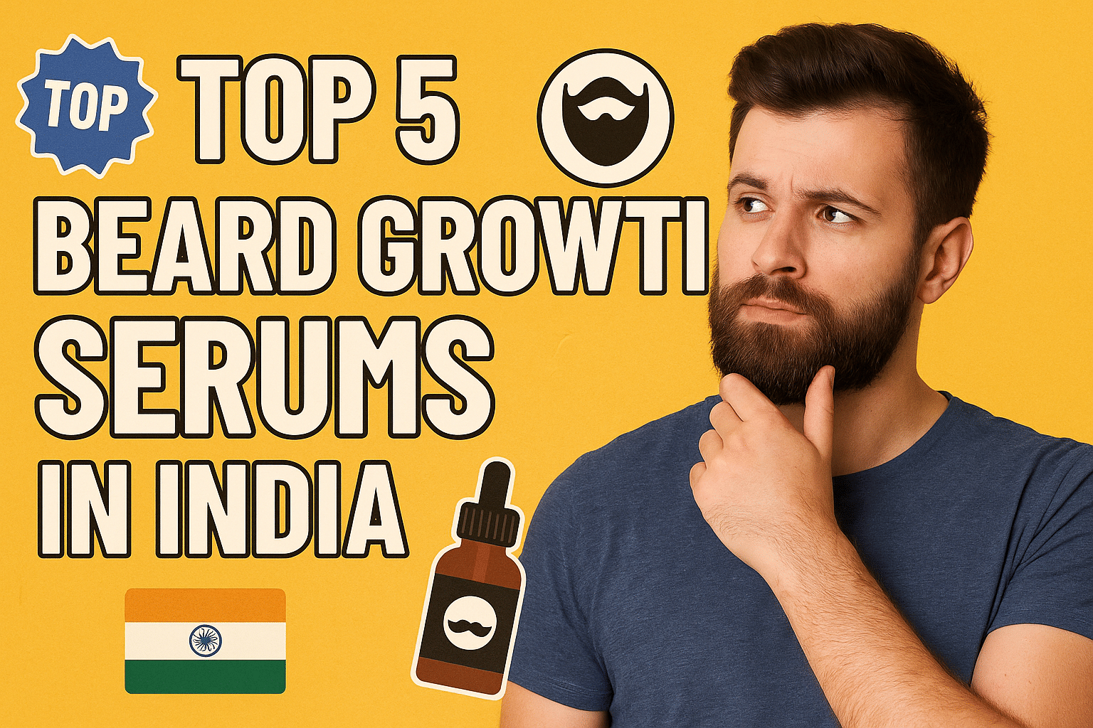 Top 5 Beard Growth Serums in India (2025 Edition)