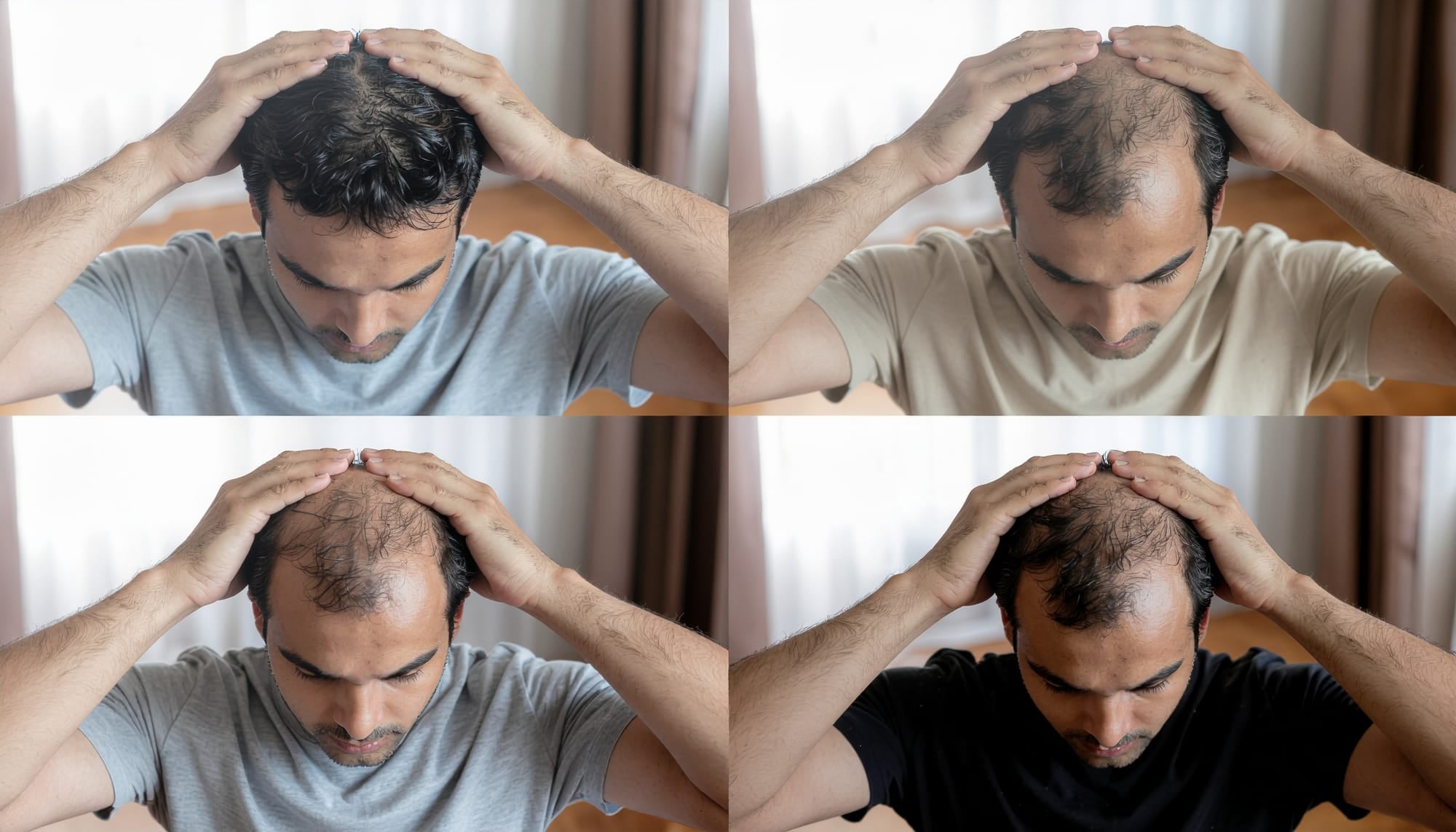 Tracking hair loss progression through consistent self-photos over time